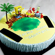 Birthday cake with Bob the sponge